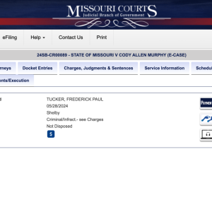 Screen shot of case header