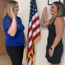 President Summer Nelson swears in new member Tara Lovekamp